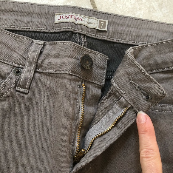 Just USA Gray Skinny Stretch Jeans - Picture 6 of 8